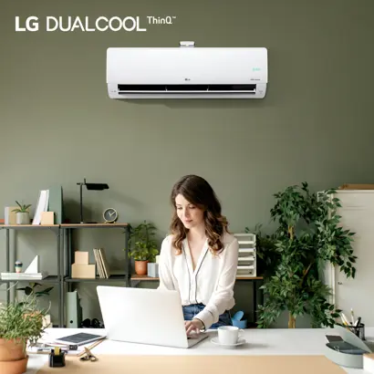 LG AIR PURIFIER Dualcool met luchtreiniger sfeerfoto 3.jpg